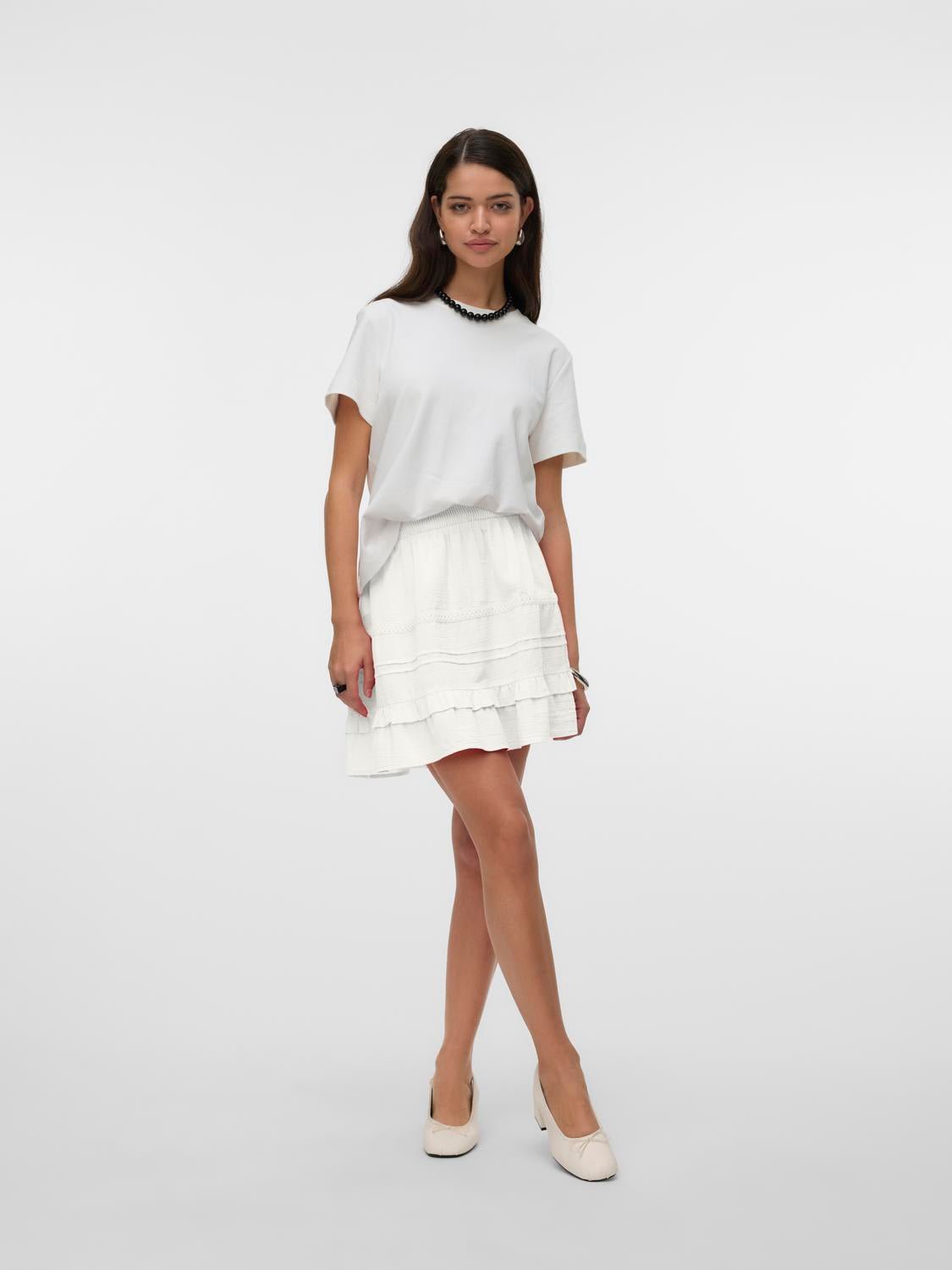 VMPRETTY Short Skirt - Snow White - VERO MODA & VILA Bergvik